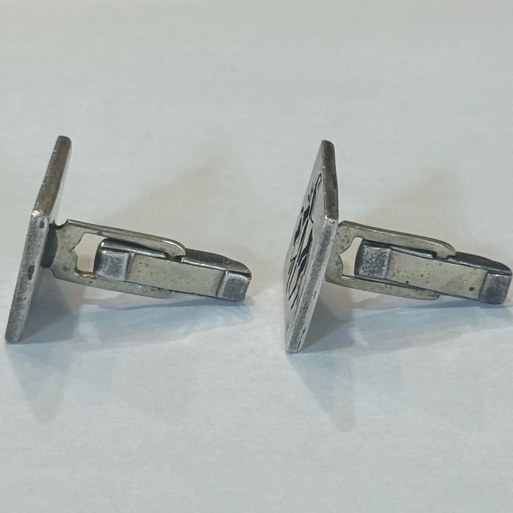 VINTAGE Bullfighter Margarita Mexico Sterling Silver 925 Signed‎ Cufflinks